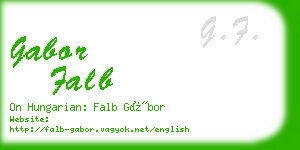 gabor falb business card